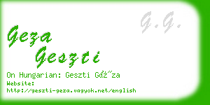 geza geszti business card